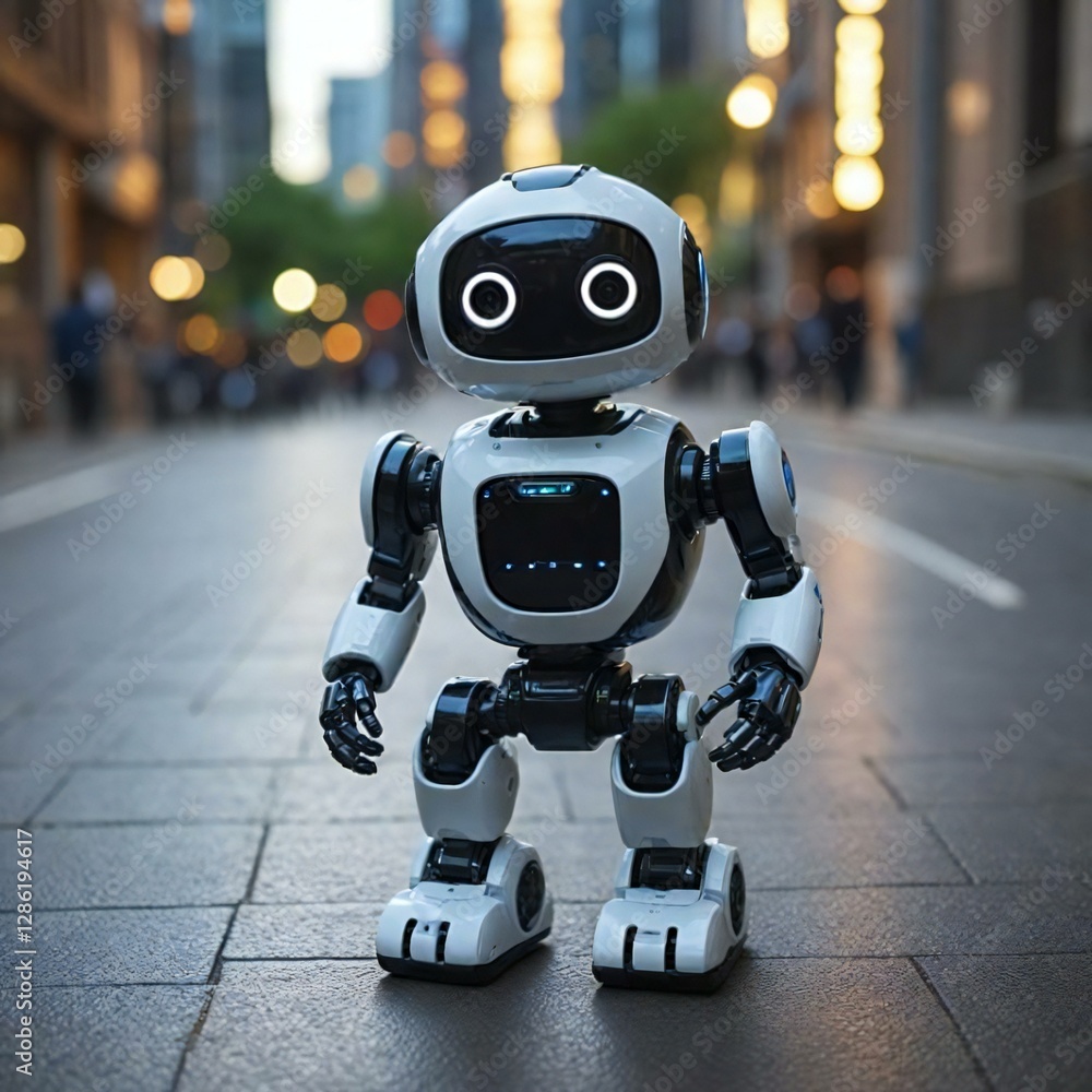 Fototapeta premium blue screen robot