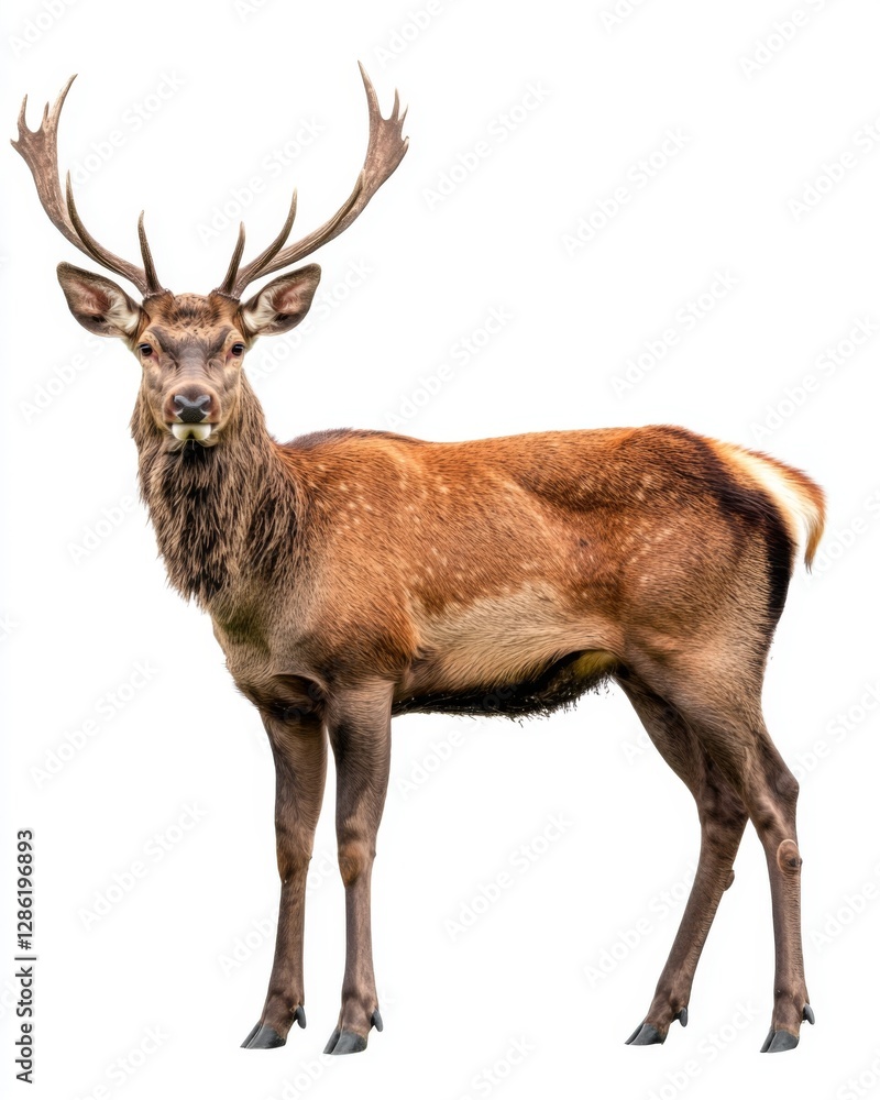 A majestic deer stands proudly in its natural habitat. The antlers reach high towards the sky. This beautiful creature embodies grace and strength. Generative AI A majestic deer stands proudly in its natural habitat. The antlers reach high towards the sky. This beautiful creature embodies grace and strength. Generative AI