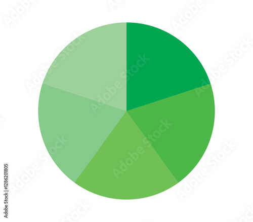 緑色のグラフをイメージしたイラスト