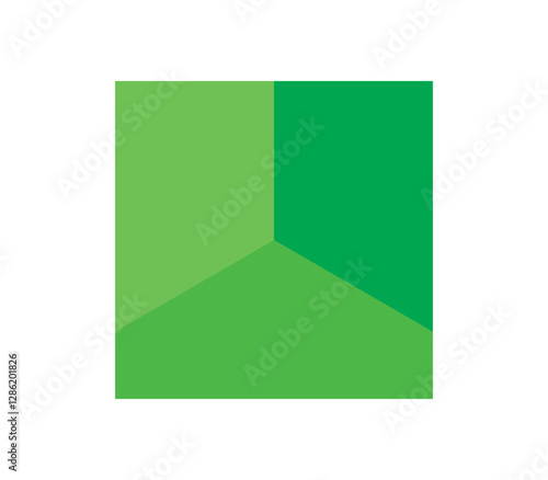 緑色のグラフをイメージしたイラスト