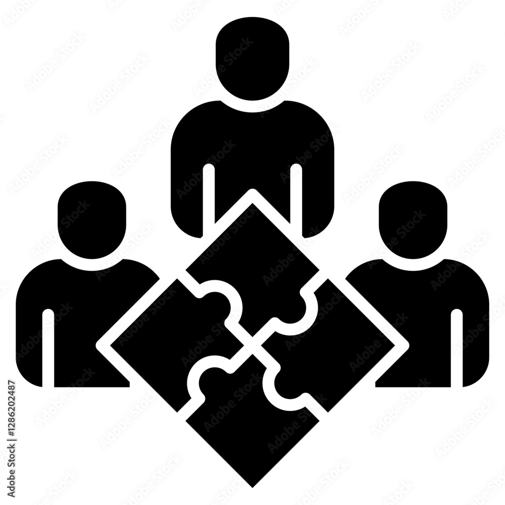 Team Building Glyph Icon