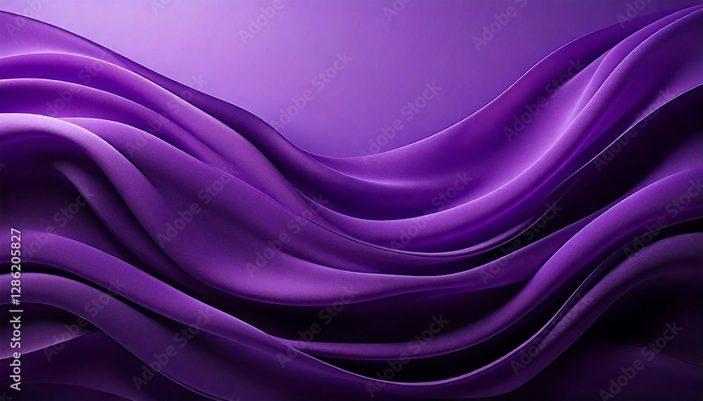 Fototapeta premium Smooth abstract purple wavy background with empty space for layout