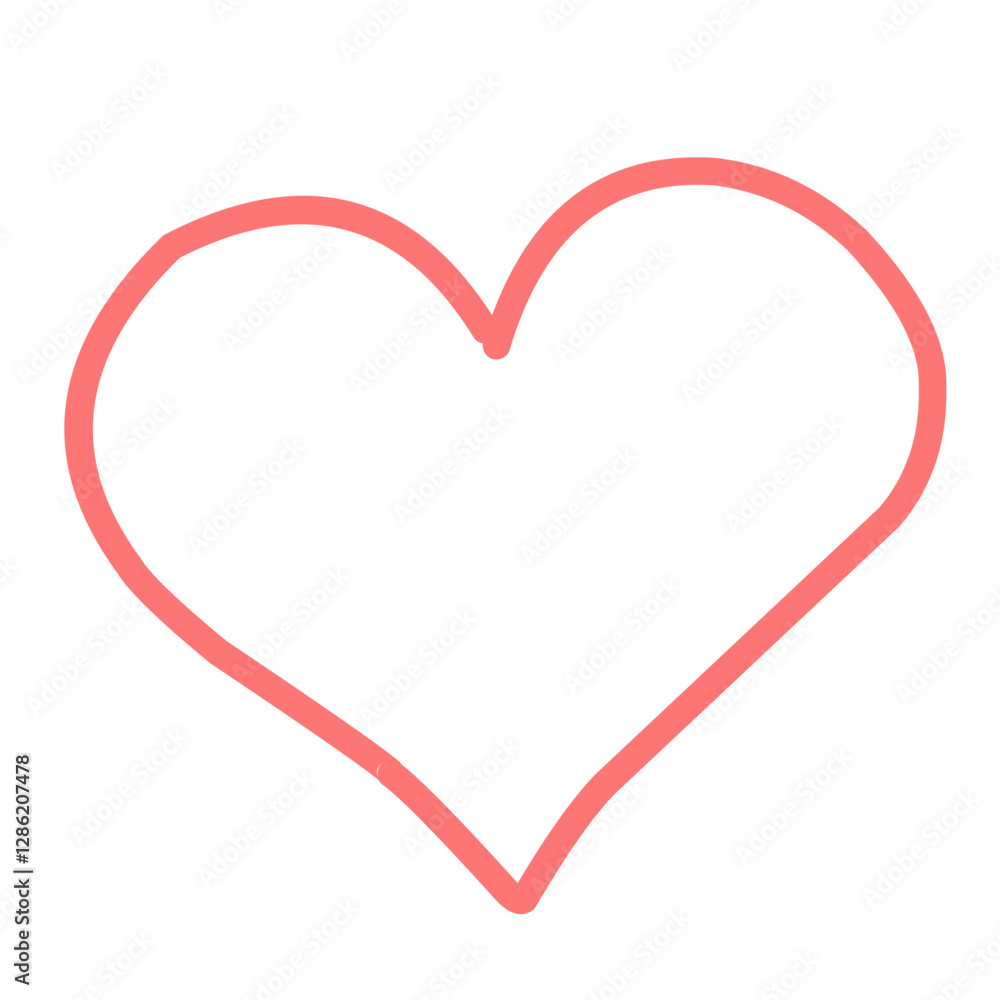 Heart hand drawn icons