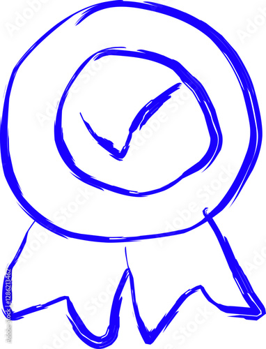 quality icon in doodle style