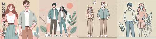 Vector of a happy couple