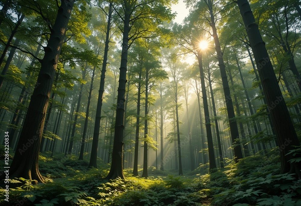 Obraz premium morning in the forest