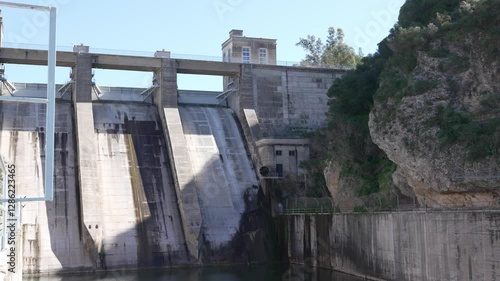 Wallpaper Mural A large dam with a body of water behind it. Hidroelectric Power Plant Torontodigital.ca