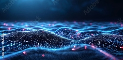 Website template showcasing stock and machine deep learning technology with a sci-fi aesthetic for the landing page