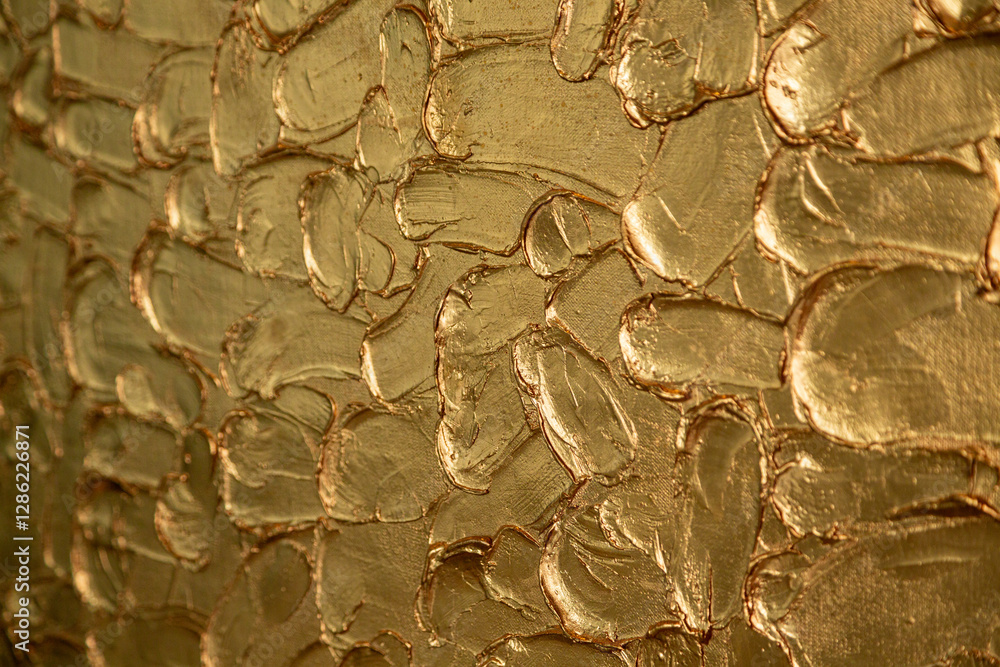 Structural background from strokes of gold paint
