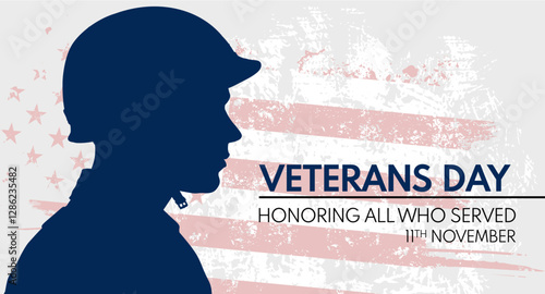 veterans day baner - vector illustration	