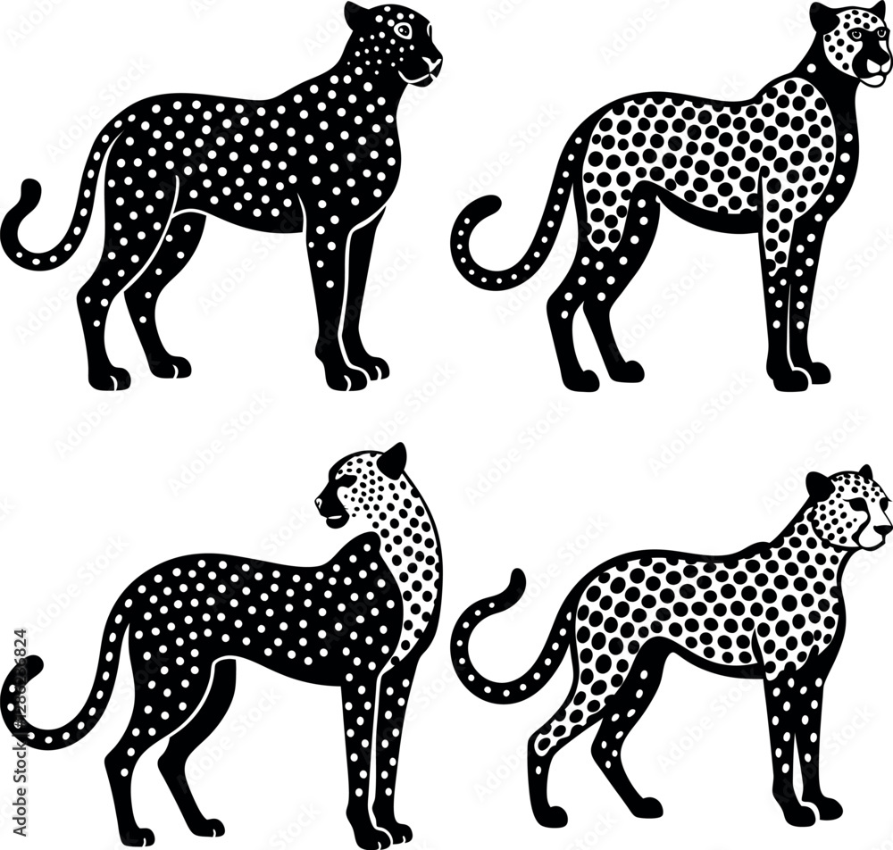 Cheetah Silhouette Vector Icon – Ideal for Sports & Adventure Projects. Cheetah Silhouette Vector Icon – Ideal for Sports & Adventure Projects.