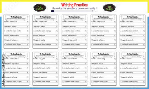 Simple sentences for Kindergarten worksheet PDF