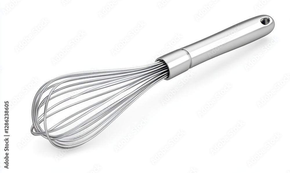 Metal whisk isolated on white background for kitchen use Metal whisk isolated on white background for kitchen use