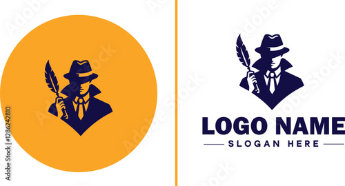 Detective Agency icon Private investigation firm Investigative agency Detective service flat logo sign symbol editable vector