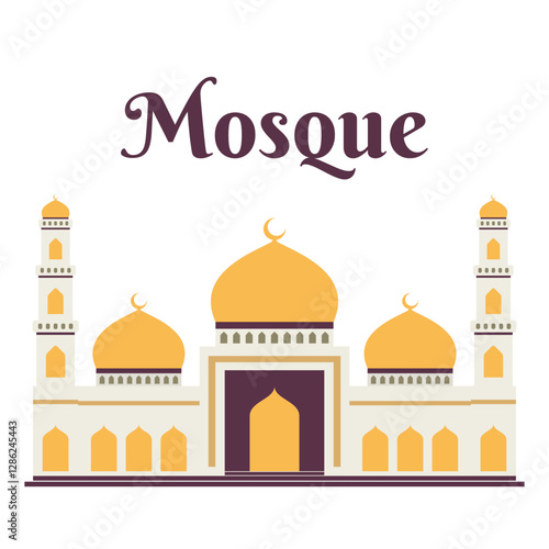Mosque vector in flat design style