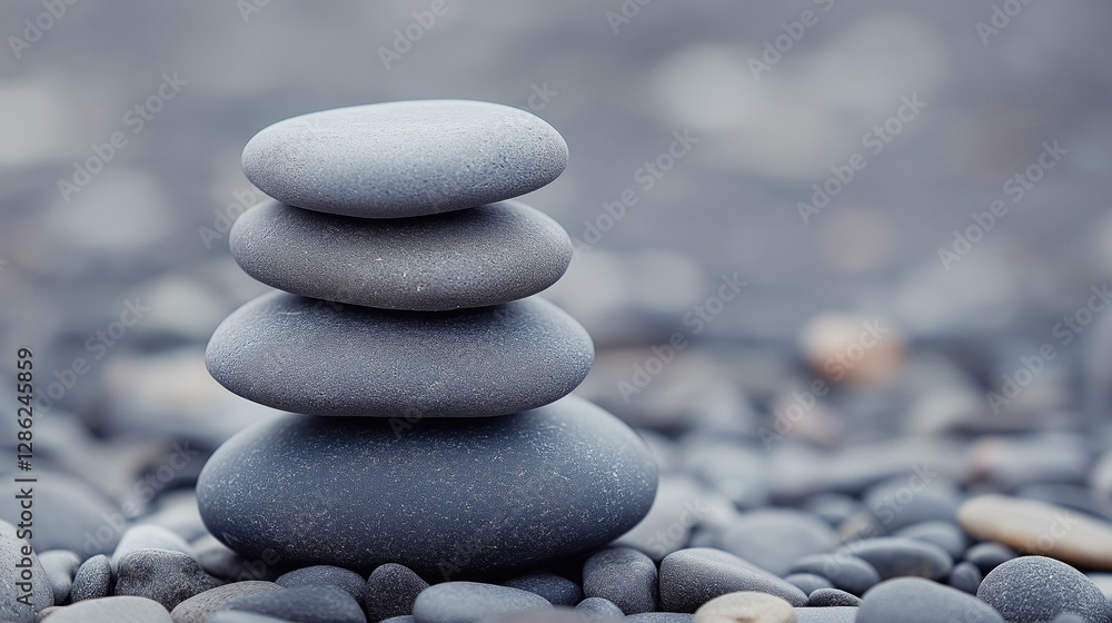 Tranquil spa background featuring a stack of smooth stones, symbolizing balance and relaxation. Tranquil spa background featuring a stack of smooth stones, symbolizing balance and relaxation.