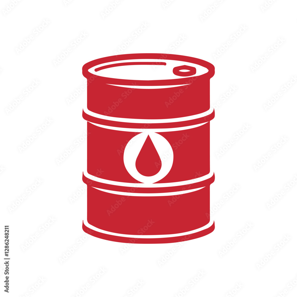 Oil Drum vector on white background. Oil Drum logo icon vector Oil Drum vector on white background. Oil Drum logo icon vector