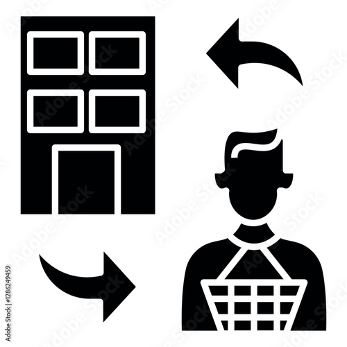 B2C vector icon