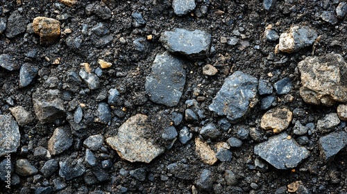 Wallpaper Mural Dark Gravel and Rocks Texture - Seamless Background Torontodigital.ca