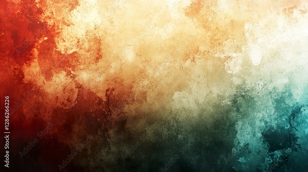 Fototapeta premium Abstract Watercolor Background Warm to Cool Gradient Texture