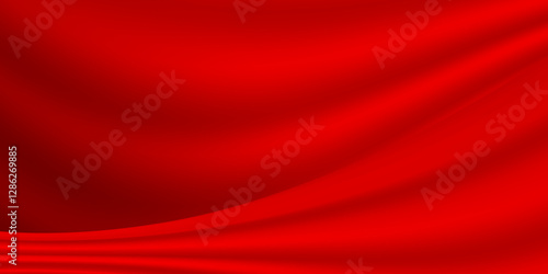 red fabric luxury background, elegant curtain red for banner background