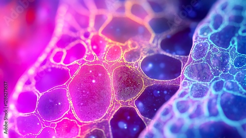 Close up of interconnected neurons in a human brain showing synaptic connections