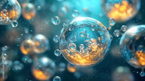 Wallpaper Mural Bunch of colorful bubbles floating in the air against a blurred background Torontodigital.ca