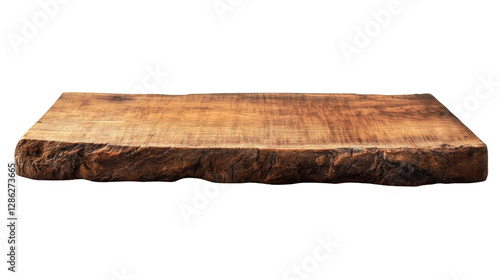 Rustic wooden cutting board on transparent background png kitchen decor minimalist style white environment