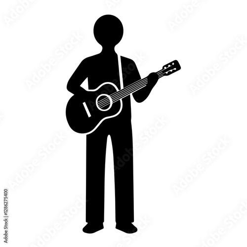 Musician Silhouette Art – High-Quality Stock Illustrations
