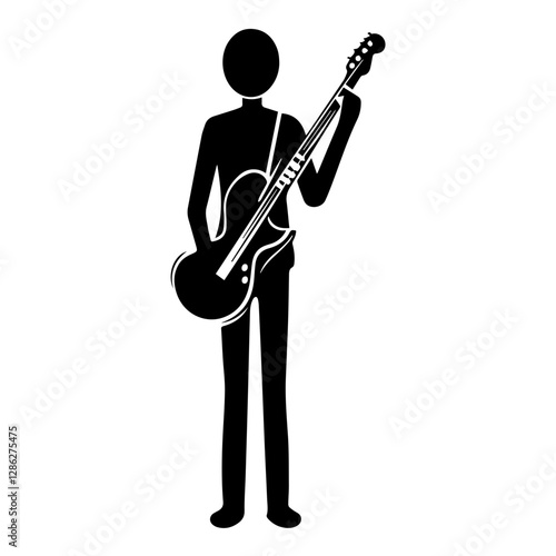 Musician Silhouette Art – High-Quality Stock Illustrations
