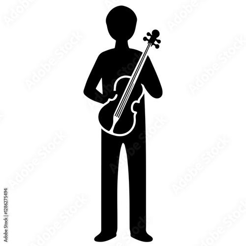 Musician Silhouette Art – High-Quality Stock Illustrations
