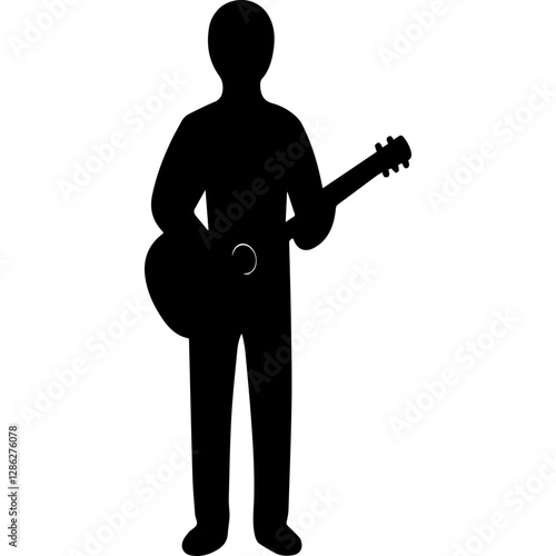 Musician Silhouette Art – High-Quality Stock Illustrations
