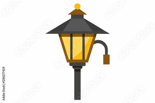 street lamp isolated on white