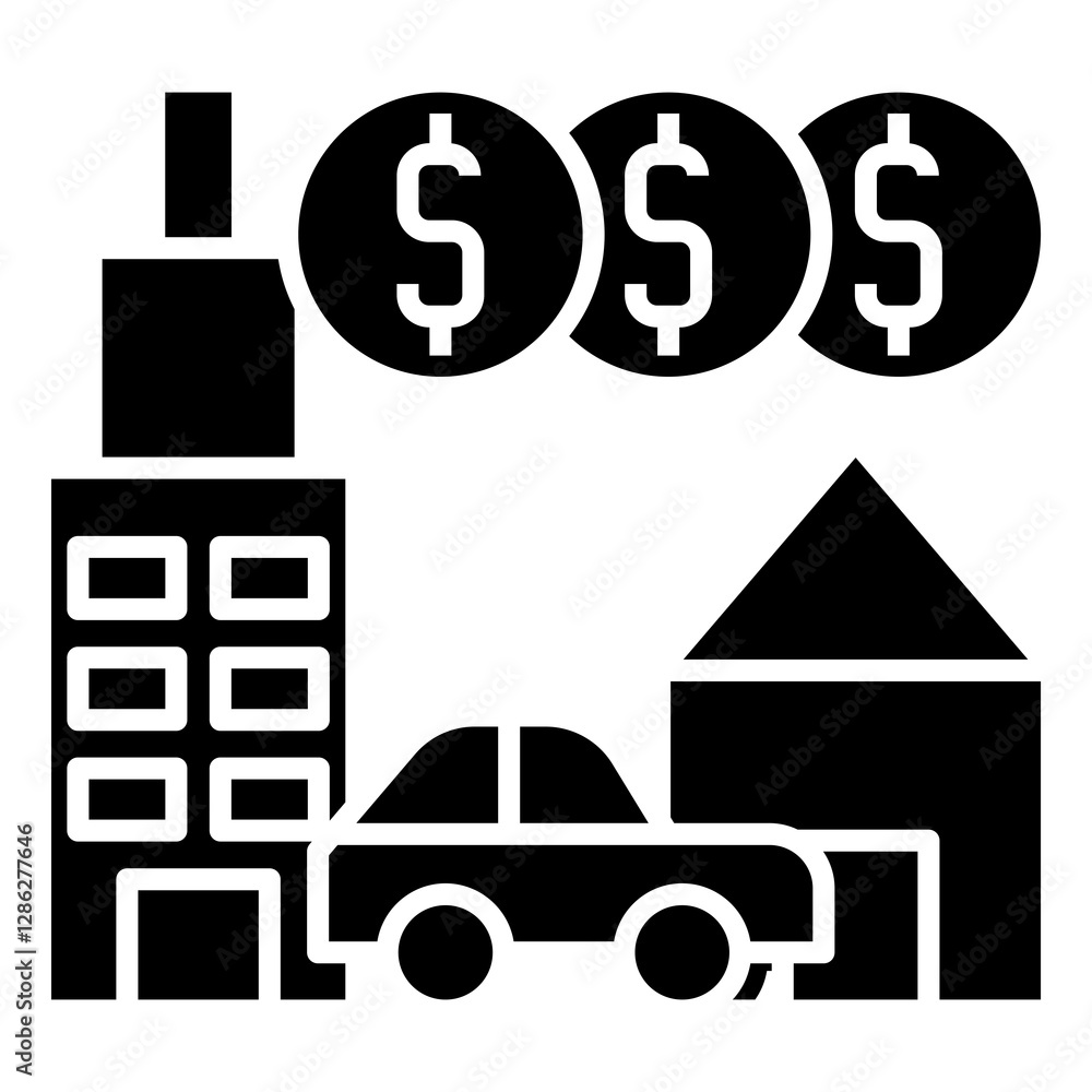fixed assets vector icon fixed assets vector icon