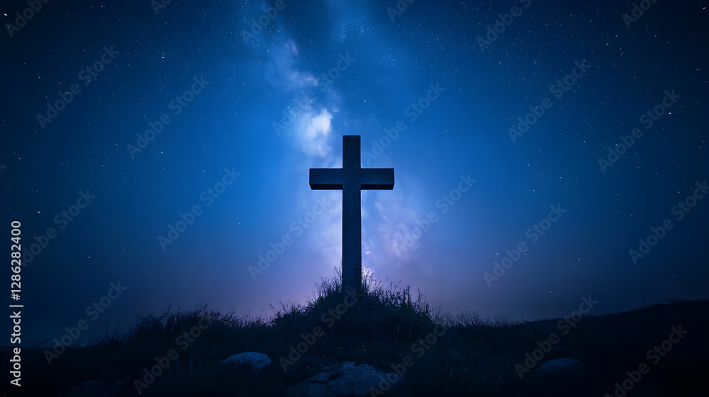 Starlight and Cross in the Night Sky Starlight and Cross in the Night Sky