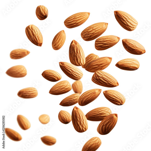 Wallpaper Mural almonds falling  on transparent background Torontodigital.ca