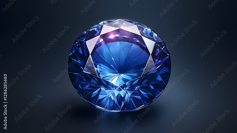 Stunning blue diamond set against a deep black background showcasing its radiant brilliance and intricate cuts Stunning blue diamond set against a deep black background showcasing its radiant brilliance and intricate cuts