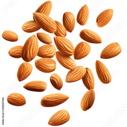 Wallpaper Mural almonds falling  on transparent background Torontodigital.ca