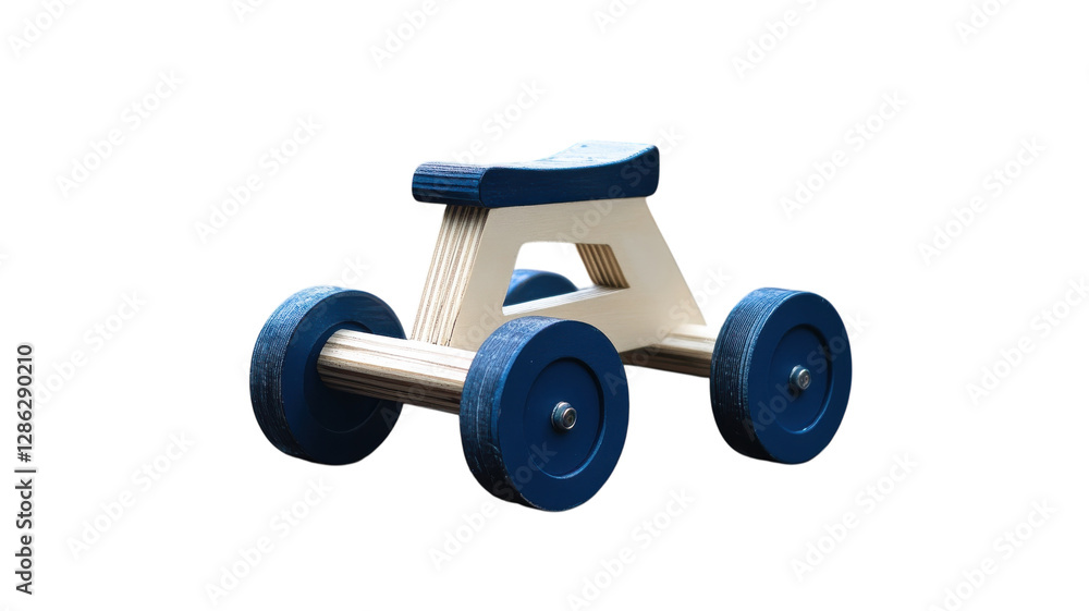 Wooden push toy car designed for toddlers in neutral colors with wheels suitable for indoor or outdoor play Wooden push toy car designed for toddlers in neutral colors with wheels suitable for indoor or outdoor play
