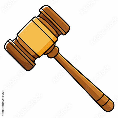 gavel and hammer vector illustration