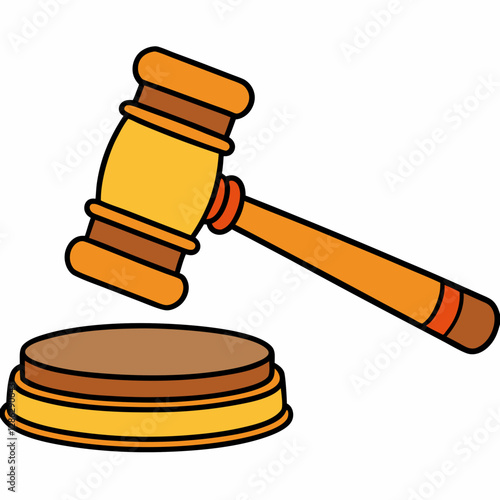 gavel and hammer vector illustration