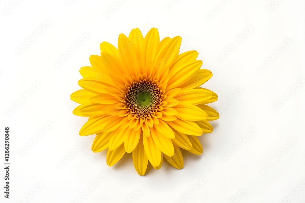 Fototapeta premium yellow flower on a white background 