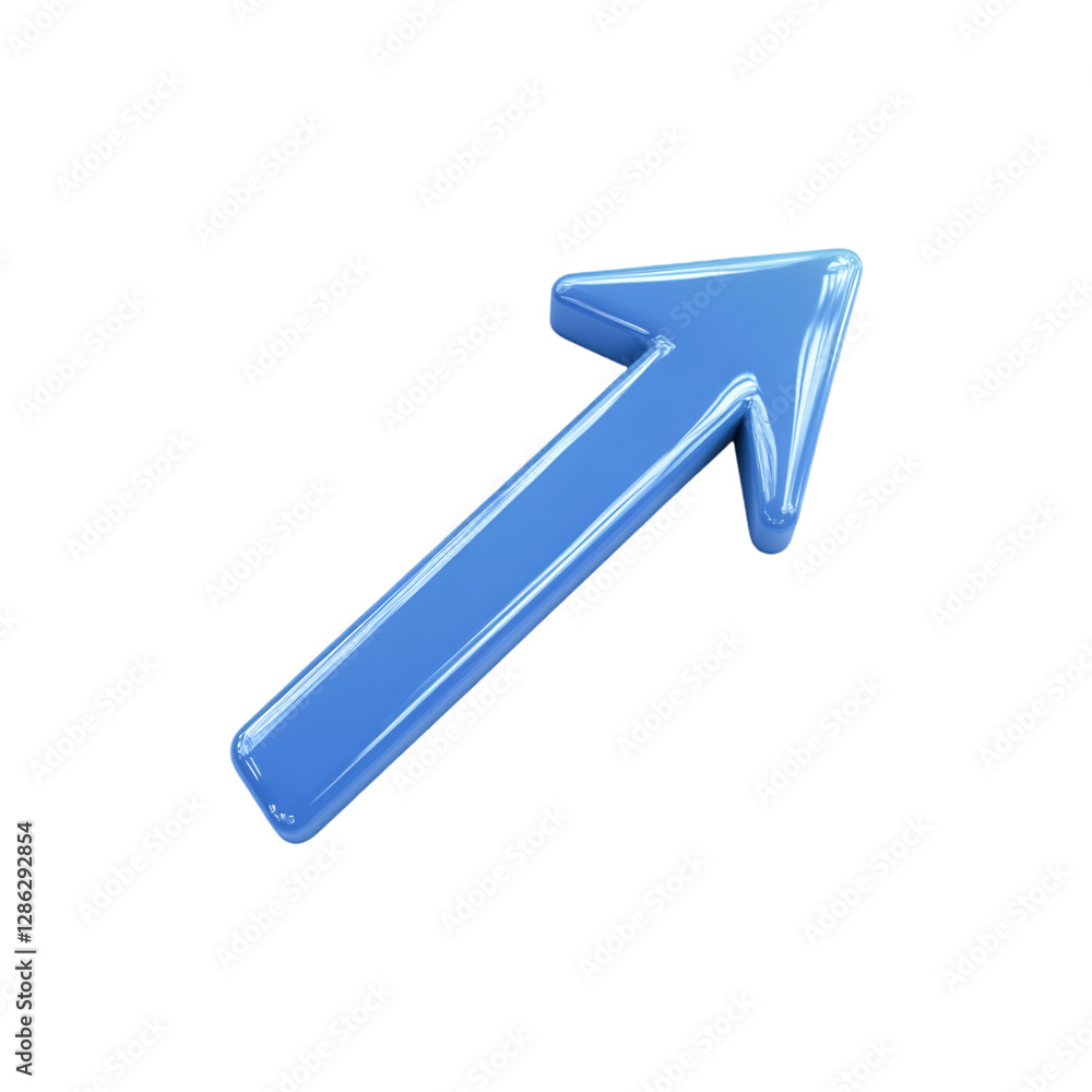 Shiny Blue Arrow Pointing Upward Progress Growth Success Shiny Blue Arrow Pointing Upward Progress Growth Success
