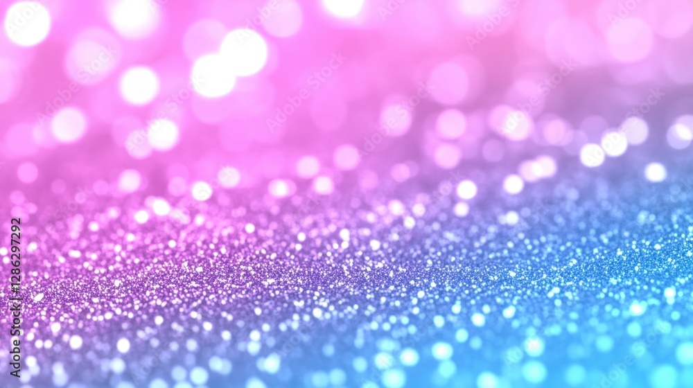 Abstract background of pink and blue glitter with bokeh lights. Shimmering texture with vibrant colors and soft focus. Ideal for festive or Abstract background of pink and blue glitter with bokeh lights. Shimmering texture with vibrant colors and soft focus. Ideal for festive or