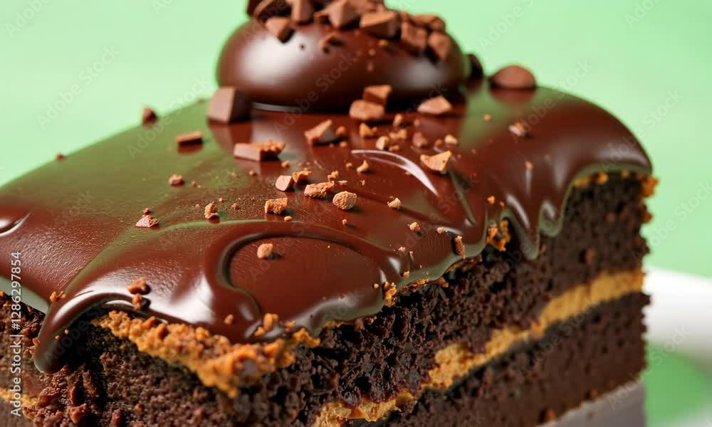 Decadent Chocolate Cake Slice Rich Glaze Delicious Dessert Decadent Chocolate Cake Slice Rich Glaze Delicious Dessert