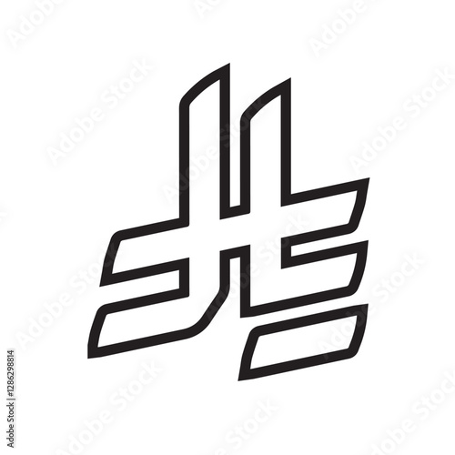 New Riyal saudi arab money currency logo icon