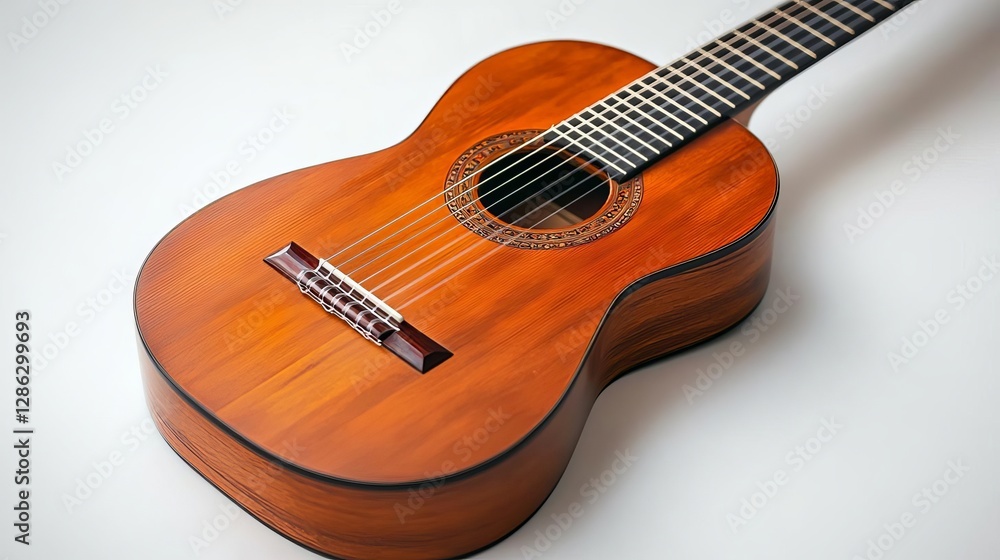Fototapeta premium Close-up of a beautiful acoustic guitar.