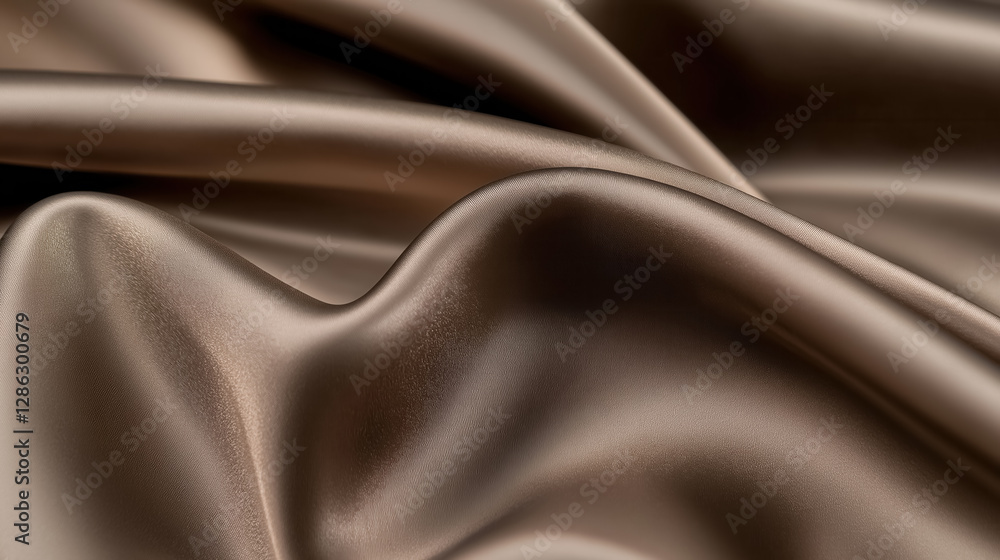 Obraz premium Silky satin fabric in the trendy Mocha Mousse shade