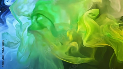 A captivating array of colorful smoke forms dynamic shapes and patterns, flowing gracefully in a dark environment.