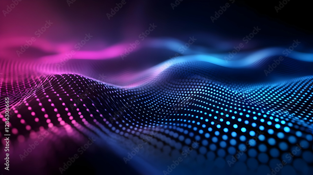 Vibrant abstract wave patterns in pink and blue create a futuristic atmosphere perfect for digital design. Vibrant abstract wave patterns in pink and blue create a futuristic atmosphere perfect for digital design.